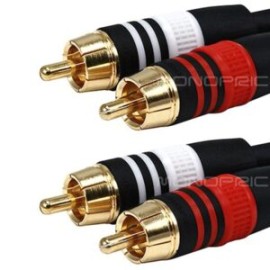 Cable Monoprice 2 RCA Macho a 2 RCA Macho 1.82 Mts.