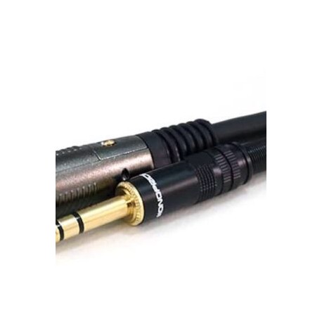 Cable Monoprice XLR Male to Plug (TRS) Male 1.8Mts 06 Ft Gold Plated