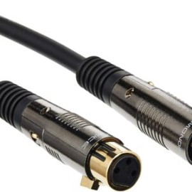 Cable Monoprice XLR Male to XLR Female 4.5 Mts. Black – Gold Plated Premier Series