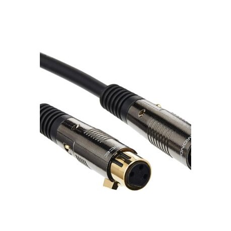 Cable Monoprice XLR Male to XLR Female 4.5 Mts. Black – Gold Plated Premier Series